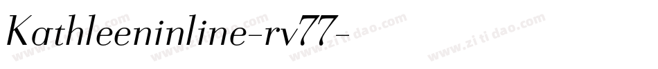 Kathleeninline-rv77字体转换
