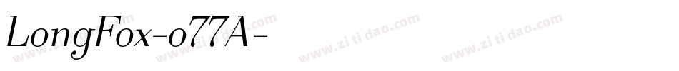 LongFox-o77A字体转换