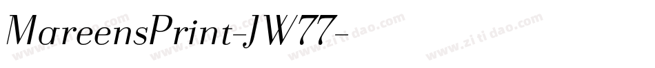 MareensPrint-JW77字体转换