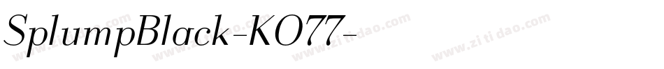 SplumpBlack-KO77字体转换