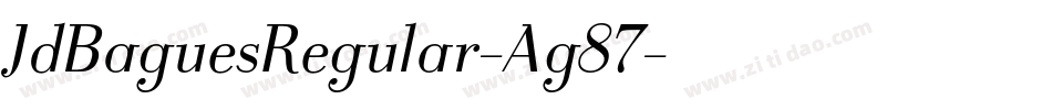 JdBaguesRegular-Ag87字体转换
