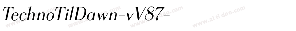 TechnoTilDawn-vV87字体转换