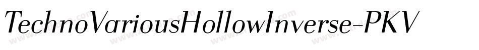 TechnoVariousHollowInverse-PKV87字体转换