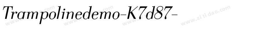 Trampolinedemo-K7d87字体转换