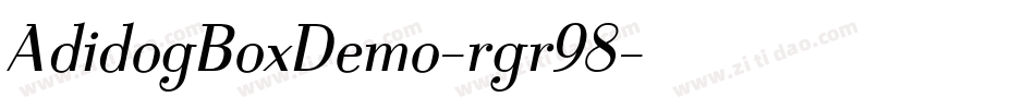 AdidogBoxDemo-rgr98字体转换