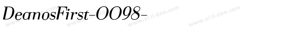 DeanosFirst-OO98字体转换