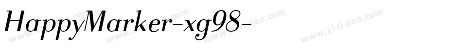 HappyMarker-xg98字体转换