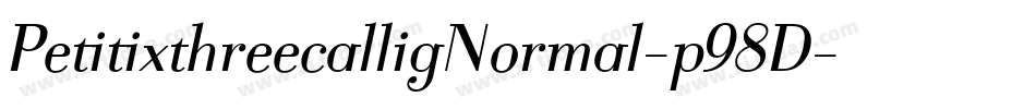 PetitixthreecalligNormal-p98D字体转换