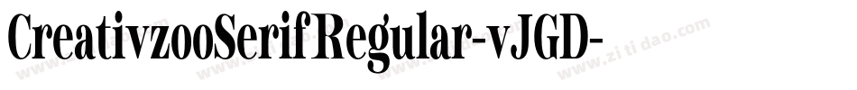 CreativzooSerifRegular-vJGD字体转换