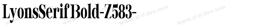 LyonsSerifBold-Z583字体转换