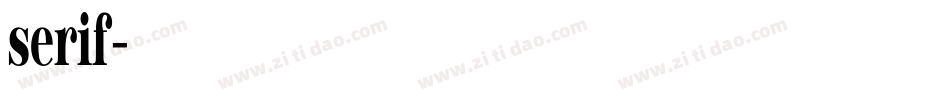 serif字体转换