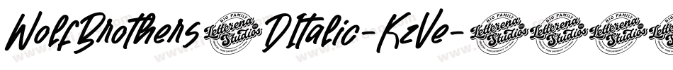 WolfBrothers3DItalic-KzVe字体转换