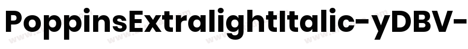 PoppinsExtralightItalic-yDBV字体转换