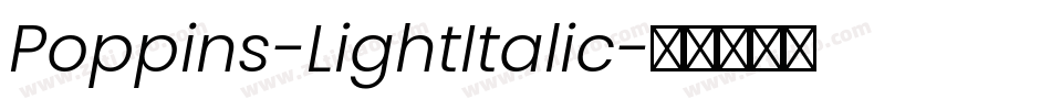Poppins-LightItalic字体转换