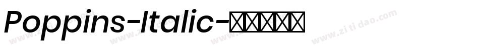 Poppins-Italic字体转换