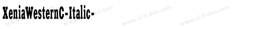 XeniaWesternC-Italic字体转换