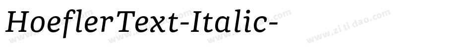 HoeflerText-Italic字体转换