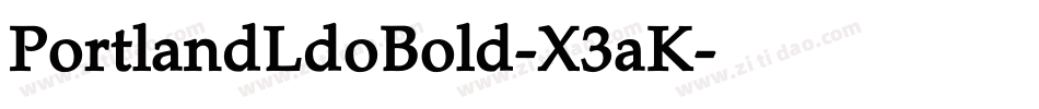 PortlandLdoBold-X3aK字体转换