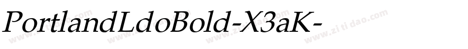 PortlandLdoBold-X3aK字体转换