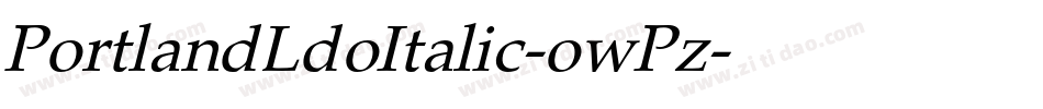 PortlandLdoItalic-owPz字体转换