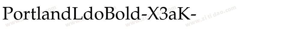 PortlandLdoBold-X3aK字体转换