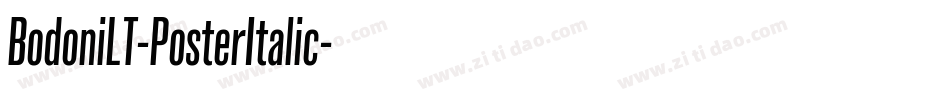 BodoniLT-PosterItalic字体转换