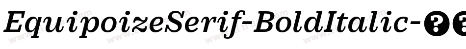 EquipoizeSerif-BoldItalic字体转换