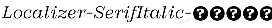 Localizer-SerifItalic字体转换