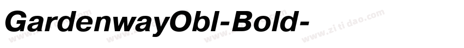 GardenwayObl-Bold字体转换