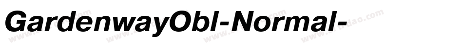 GardenwayObl-Normal字体转换