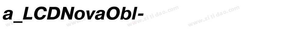 a_LCDNovaObl字体转换