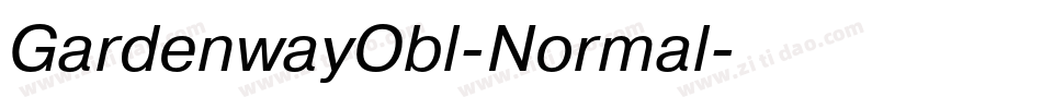 GardenwayObl-Normal字体转换