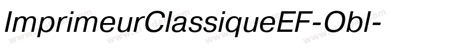 ImprimeurClassiqueEF-Obl字体转换