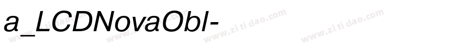 a_LCDNovaObl字体转换