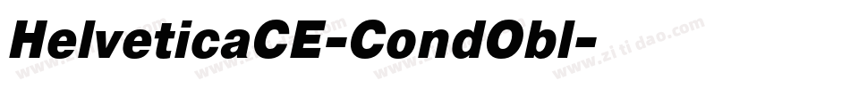HelveticaCE-CondObl字体转换