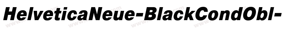 HelveticaNeue-BlackCondObl字体转换