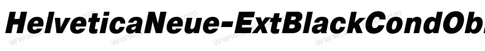 HelveticaNeue-ExtBlackCondObl字体转换