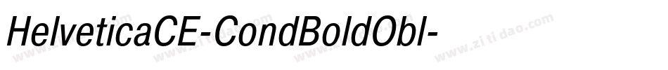 HelveticaCE-CondBoldObl字体转换