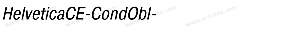 HelveticaCE-CondObl字体转换
