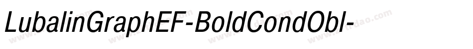 LubalinGraphEF-BoldCondObl字体转换