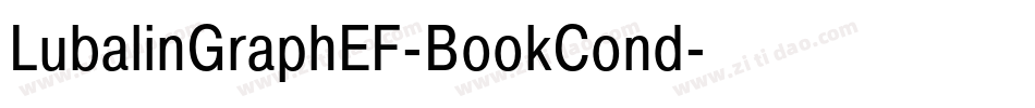 LubalinGraphEF-BookCond字体转换