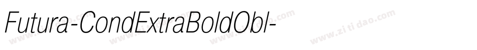 Futura-CondExtraBoldObl字体转换