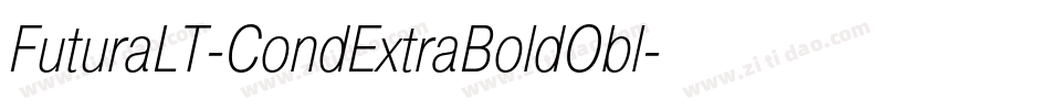 FuturaLT-CondExtraBoldObl字体转换
