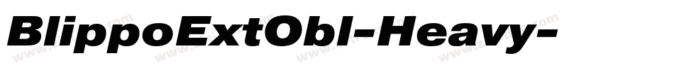 BlippoExtObl-Heavy字体转换