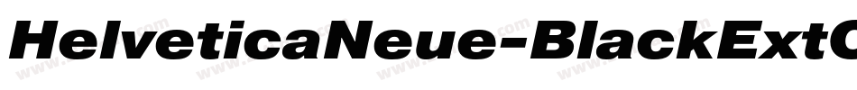 HelveticaNeue-BlackExtObl字体转换