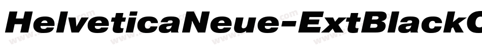 HelveticaNeue-ExtBlackCondObl字体转换
