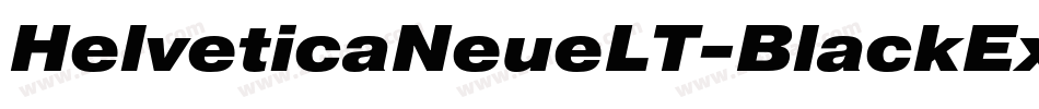 HelveticaNeueLT-BlackExtObl字体转换