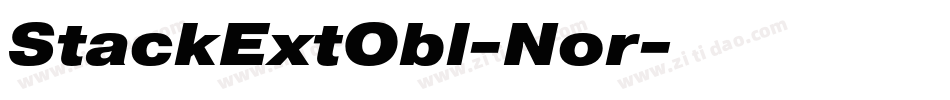 StackExtObl-Nor字体转换