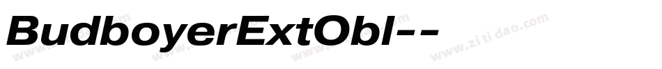 BudboyerExtObl-字体转换