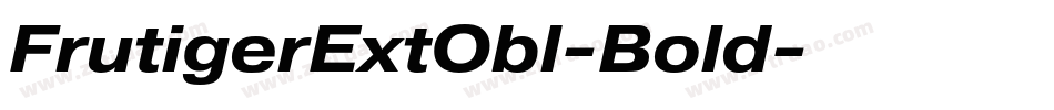 FrutigerExtObl-Bold字体转换